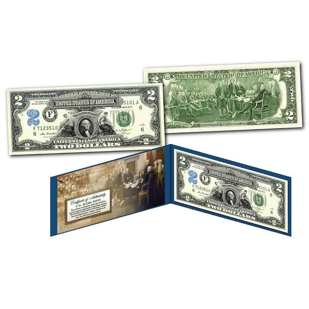 1880 Series BENJAMIN FRANKLIN 50 Dollar Hybrid Commemorative Note on Modern 2.00 Dollar Bill - Ships Fast and Free to U.S. - Finland