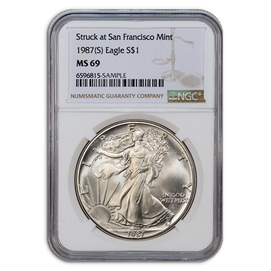 Buy 1987 (S) Silver Eagle NGC MS69 Online