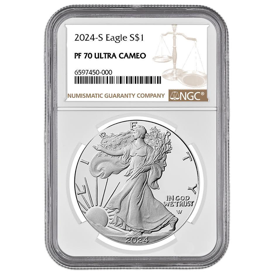 Buy 2024-S Proof Silver Eagle NGC PF70 Brown Label Online