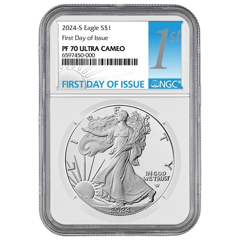 Buy 2024-S Proof Silver Eagle NGC PF70 FDOI Online