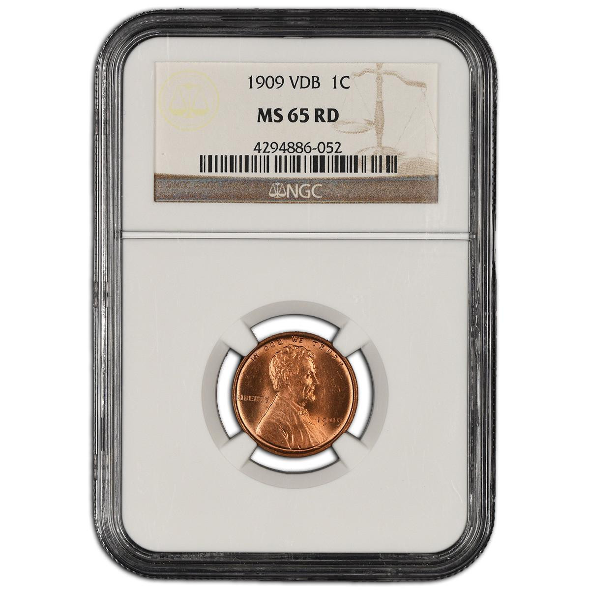アメリカ 1909 VDB リンカーン 1セント 銅貨 PCGS MS63RB Buy 1909 VDB Lincoln Cent NGC/PCGS MS65RD Online