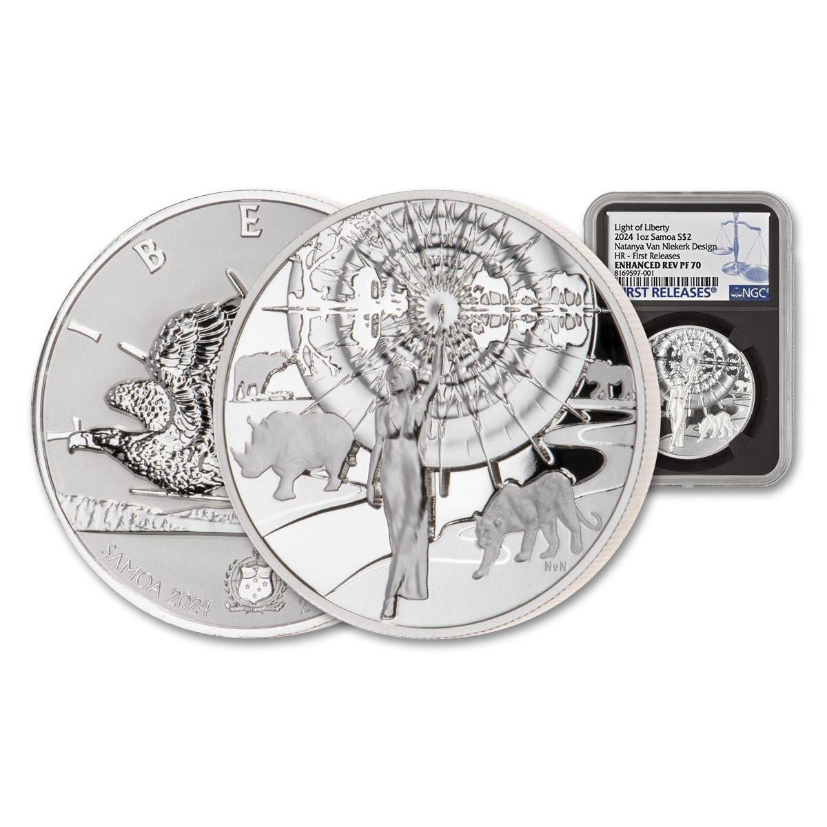 2024 Samoa $2 1-oz Silver Light of Liberty Natanya Van Niekerk