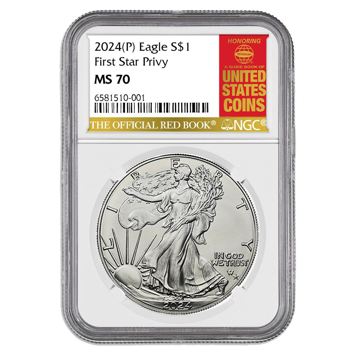 Buy 2024 (P) Silver Eagle NGC MS70 First Star Privy - Exclusive