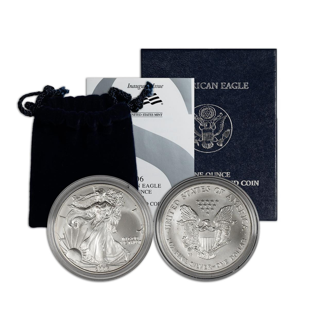 Buy 2006-W Burnished Silver Eagle Coin in OGP - First Year of