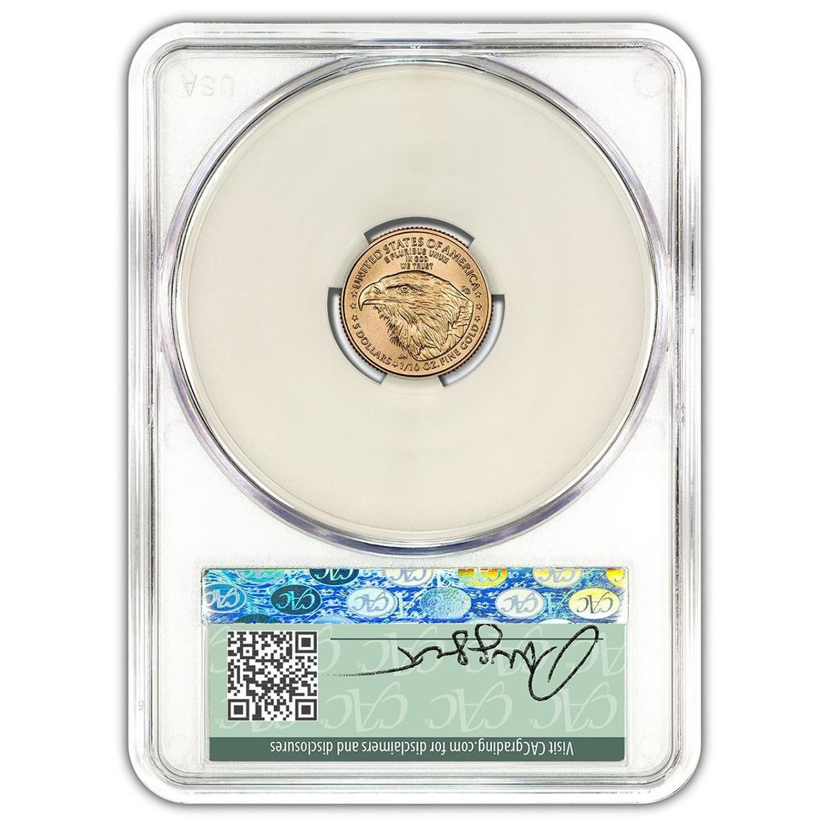 2024 $5 Gold Eagle CAC MS70 Paul Nugget Signed Founders label