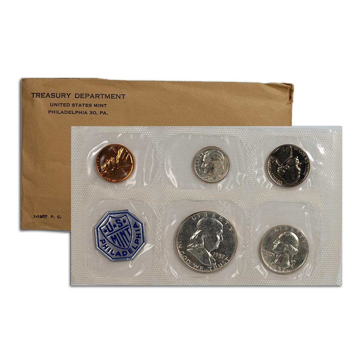 アメリカ合衆国 銀製記念硬貨 18枚セット Buy 1957 Silver Certificate and Proof Set Hoard Online - Bullion Shark