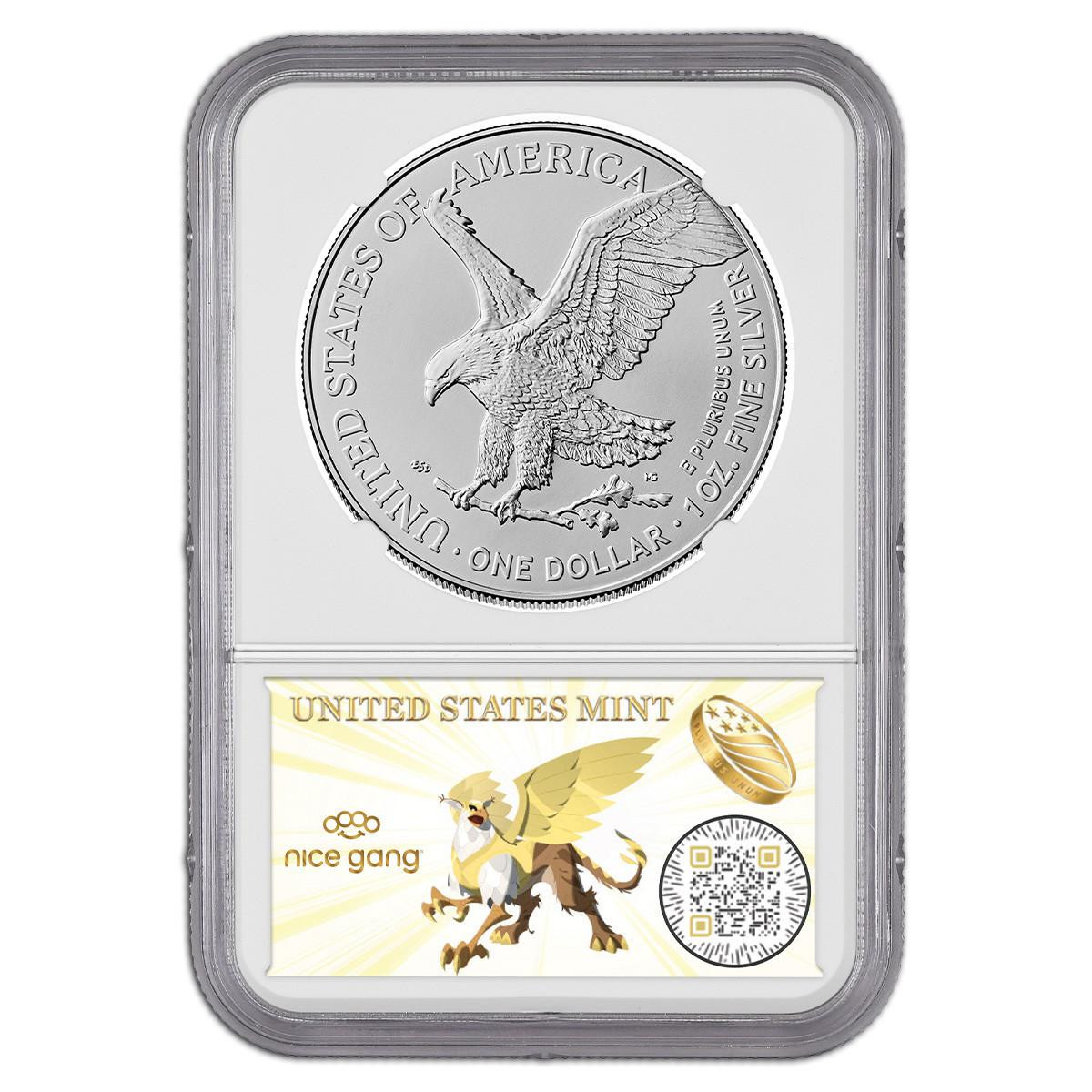 2025年 アメリカ シルバーイーグル Privy NGC 【初期5万枚限定】 2025 (P) Silver Eagle NGC GEM BU - First Eagle Privy 1 of First