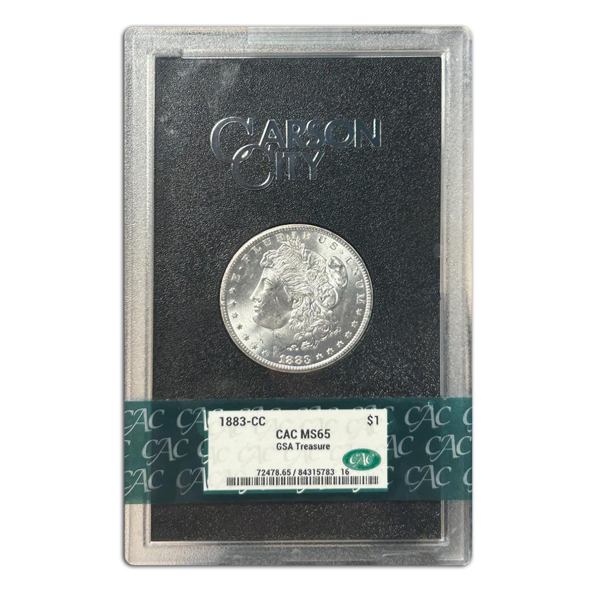 1883-CC Morgan Dollar Coin CAC MS65 GSA Treasure 1883-CC Morgan Dollar Coin CAC MS65 GSA Treasure