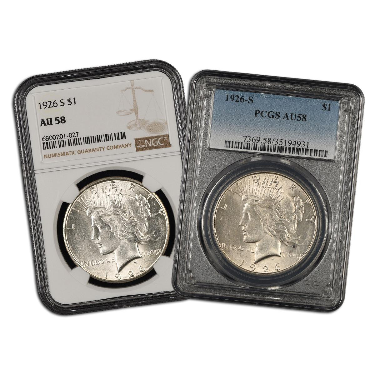 1926-S Peace Dollar NGC/PCGS AU58