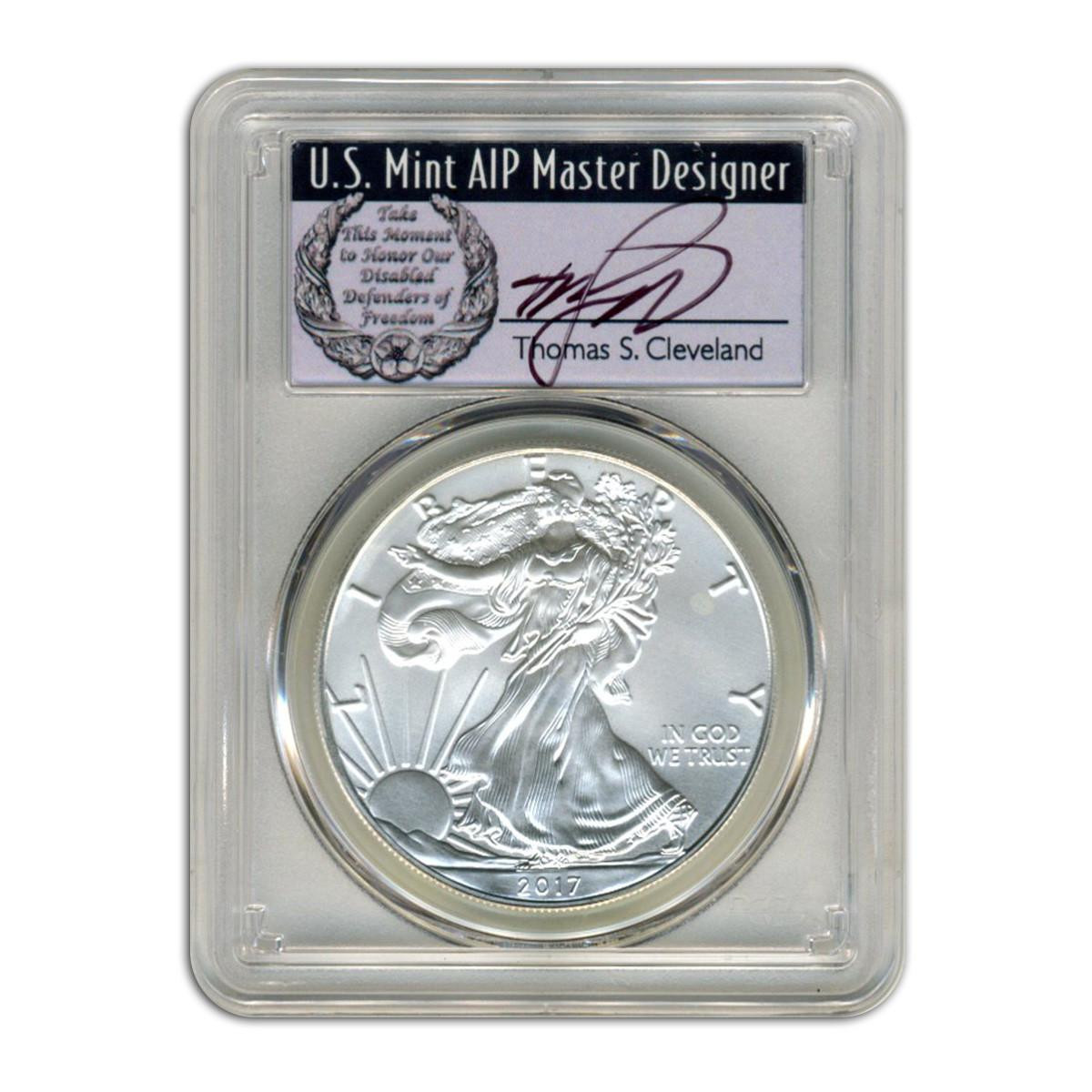 2017 (P) Silver Eagle PCGS MS70 FDI - Cleveland