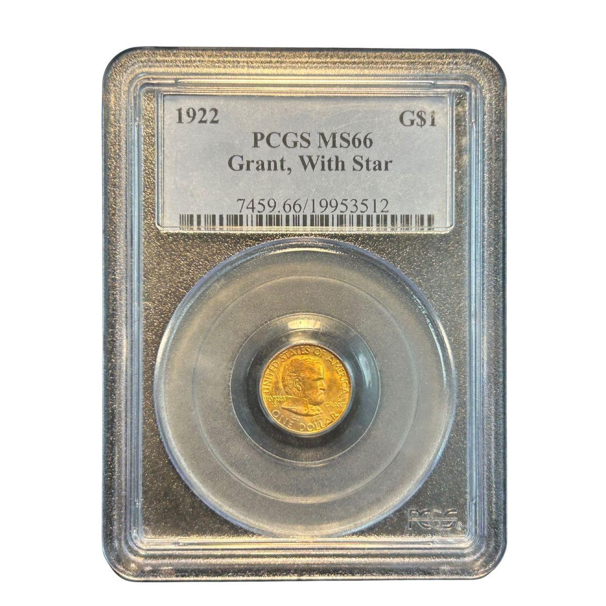 1922 Grant $1 Gold Commemorative PCGS MS 66 With Star - Classic