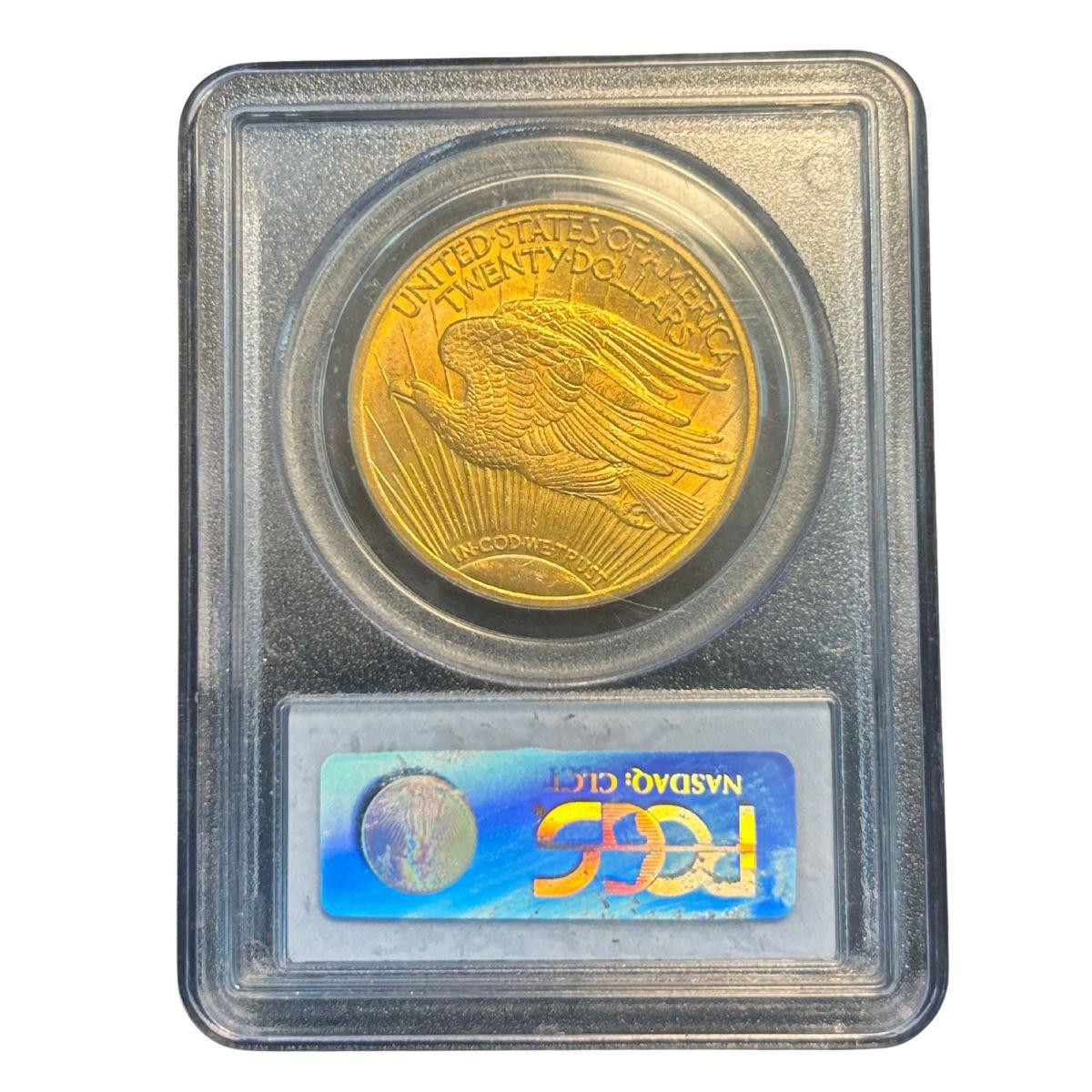 1908 $20 Saint Gaudens with Moto Gold Coin PCGS MS 65