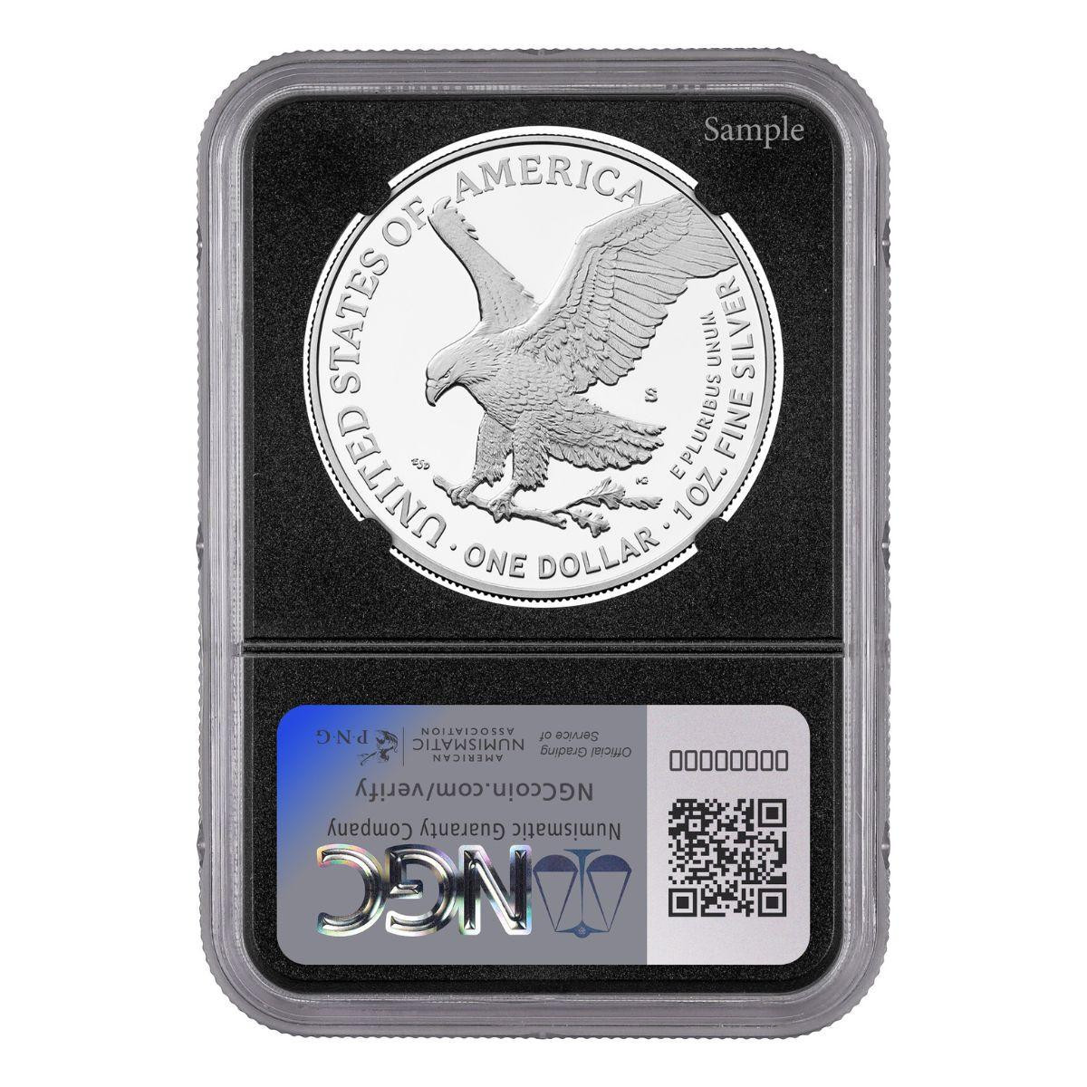 2025-S Proof Silver Eagle NGC PF70 UCAM Black Label (1 of 40) w/Box &