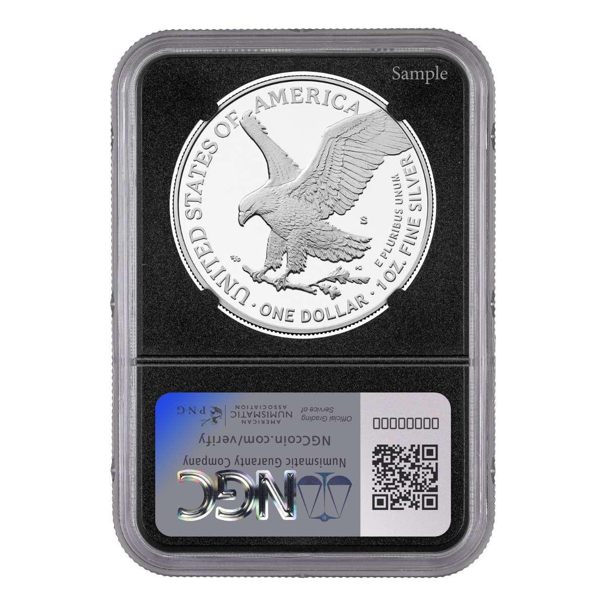 2025-S Silver Eagle 250th Anniversary U.S. Navy Privy NGC PF70