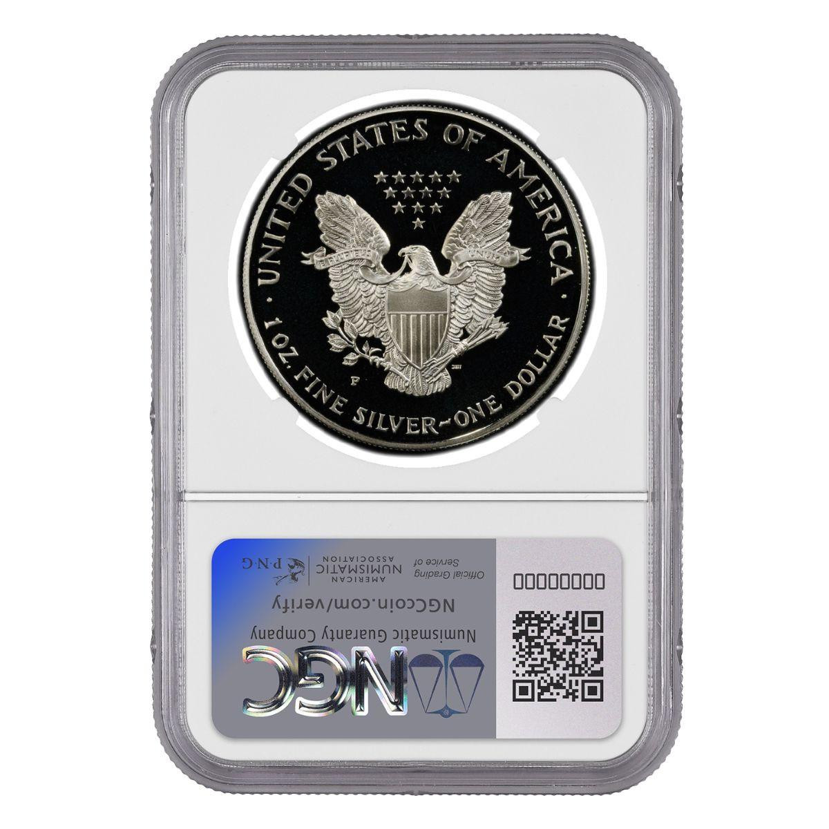 1998-P American Silver Eagle Proof - NGC PF70 UCAM - Bullion Shark