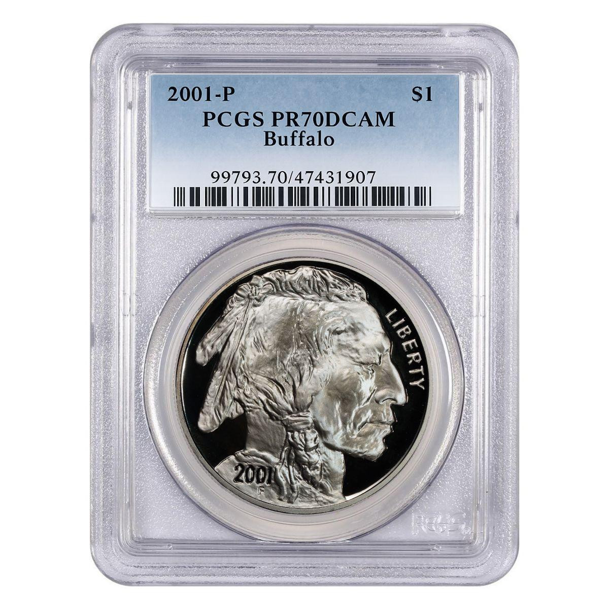 2001-P Silver Buffalo PCGS PR70 DCAM 