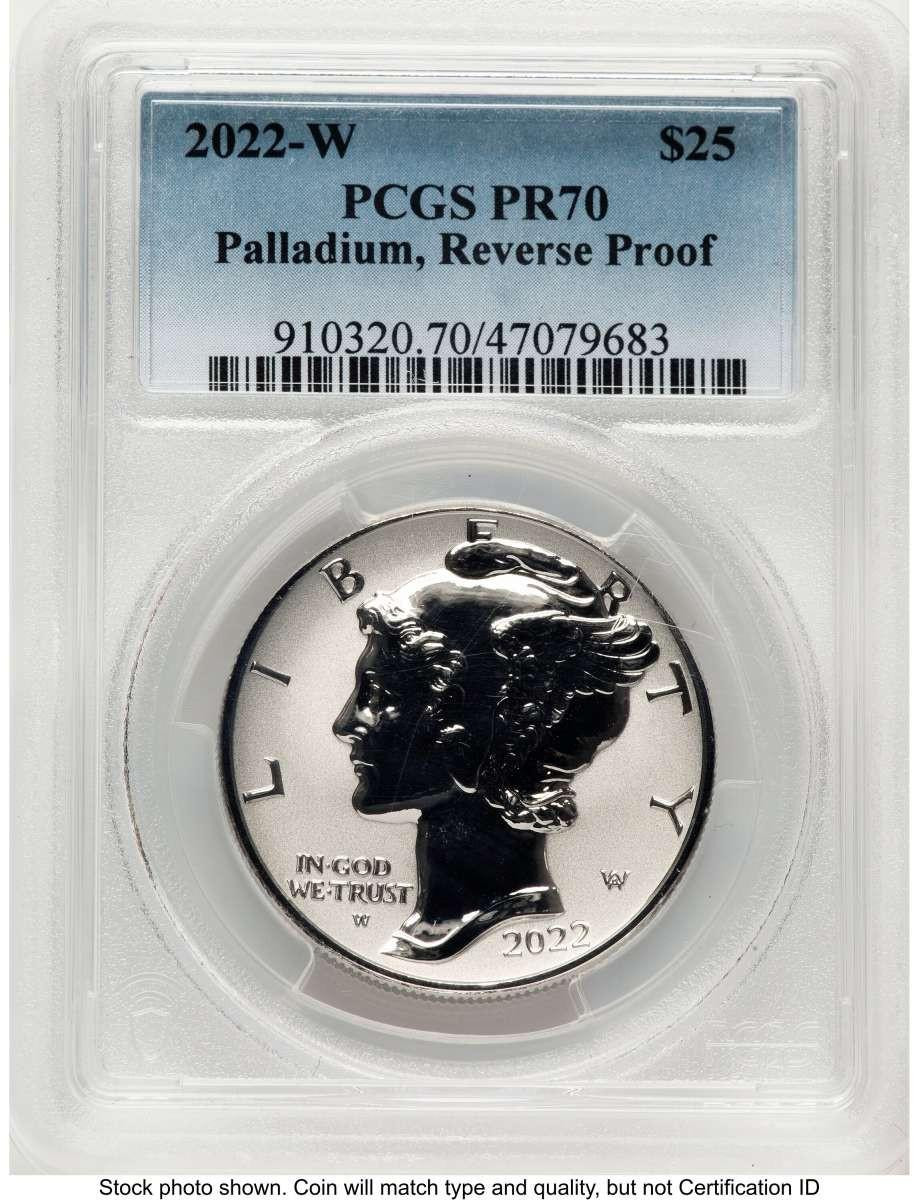 2022-W $25 Reverse Proof Palladium Eagle Coin PCGS rev PR70 | Rare