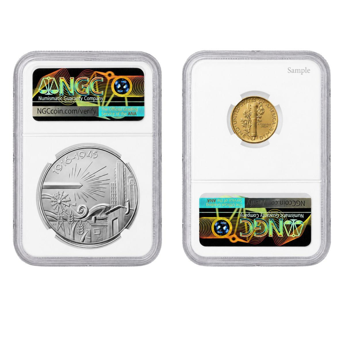 2026-W (P) Mercury Gold Coin and Silver Medal Set NGC SP70 Magnum