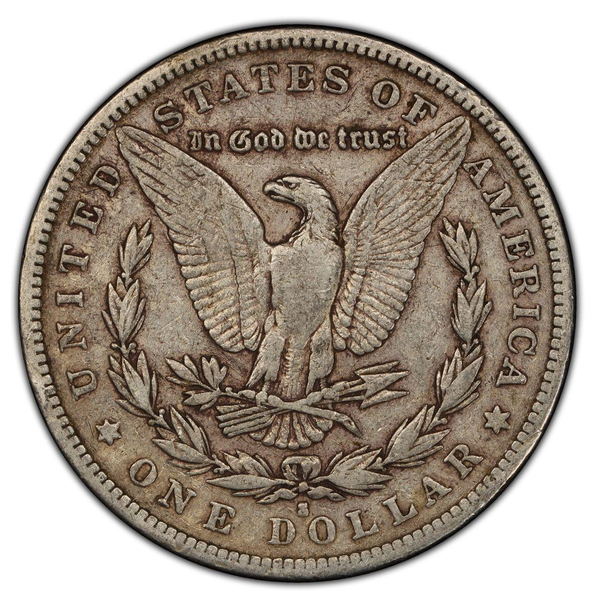Pre-1921 Morgan Silver Dollar Circulated VG–XF Mixed Dates, 90