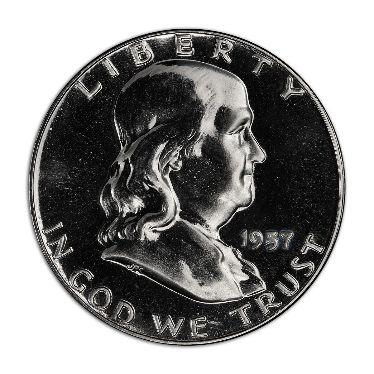 1957 Benjamin Franklin Half Dollarハーフダラー CH-957 - 1957 Benjamin Franklin Half Dollar - Mystic Stamp Company