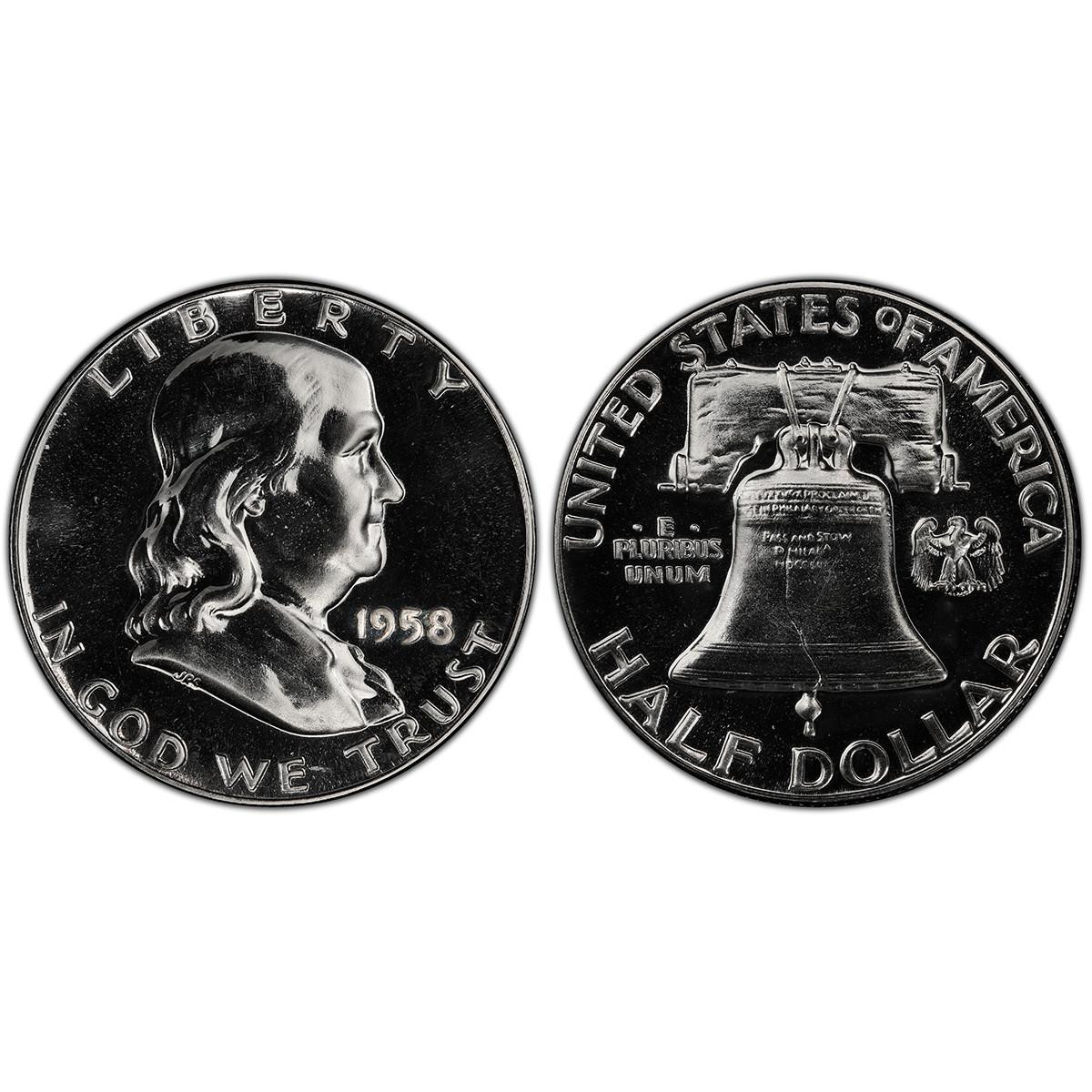 1958年 フランクリン 1ドル銀貨 Buy 1958 Proof Franklin Half Dollars Online - 1958 Franklin