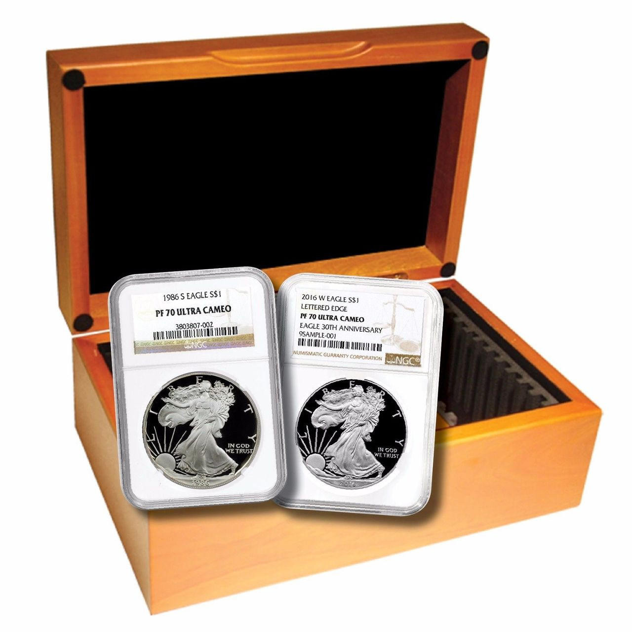米国コイン プルーフセット パスポート 1986-2024 Complete Silver Eagle Set NGC PF70 UCAM | Bullion
