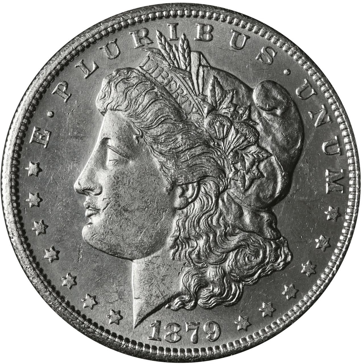1879 S モルガン銀貨 UNC DETAILS 1879-S Morgan Dollar NGC Genuine 