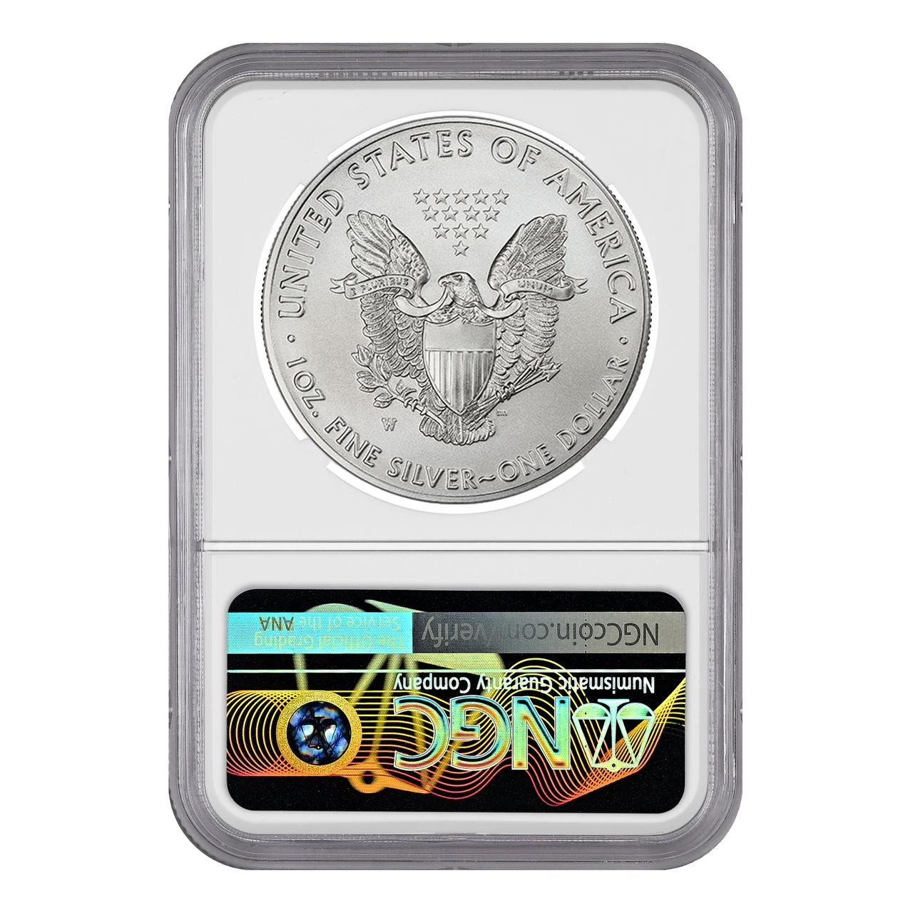 2020-W Burnished Silver Eagle NGC MS70