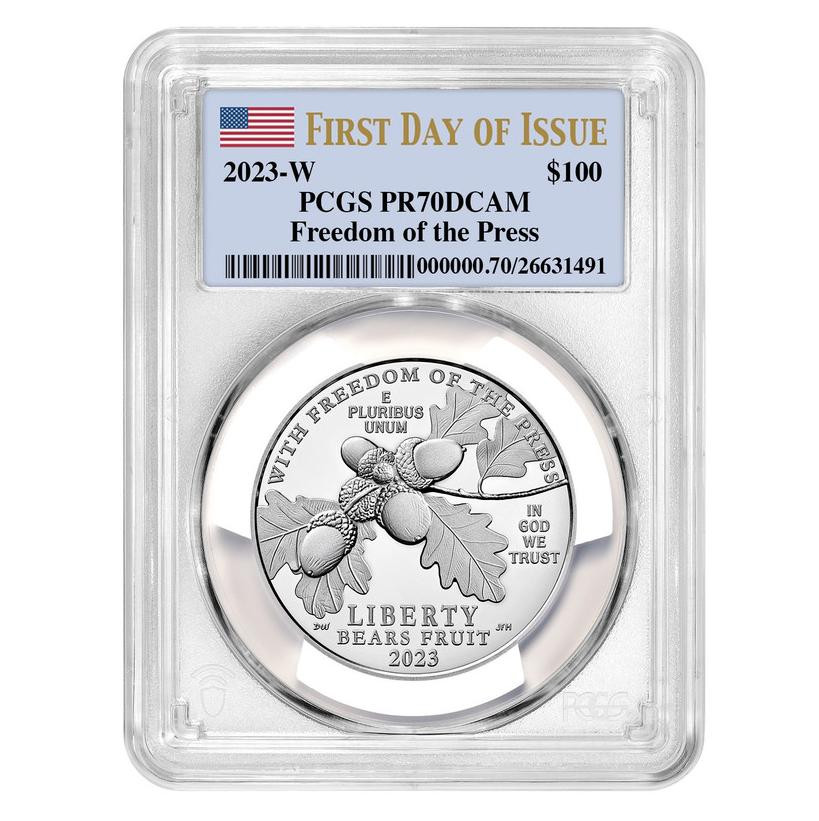2023 $100 Platinum Eagle PCGS PR70 DCAM First Day of Issue