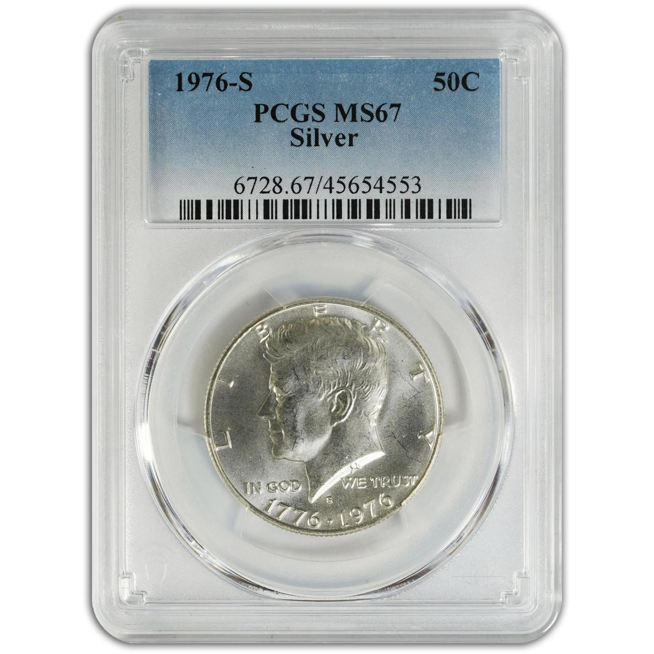 1976-S Silver Kennedy Half PCGS MS67 - Bicentennial