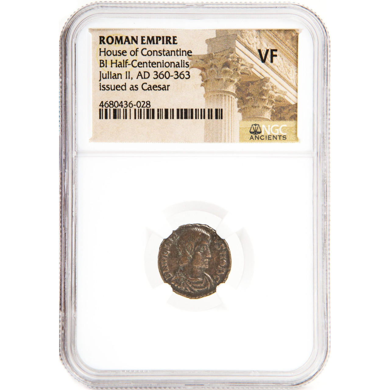 Roman AE of Julian II (As Ceaser) (AD 361-363) NGC (VF)