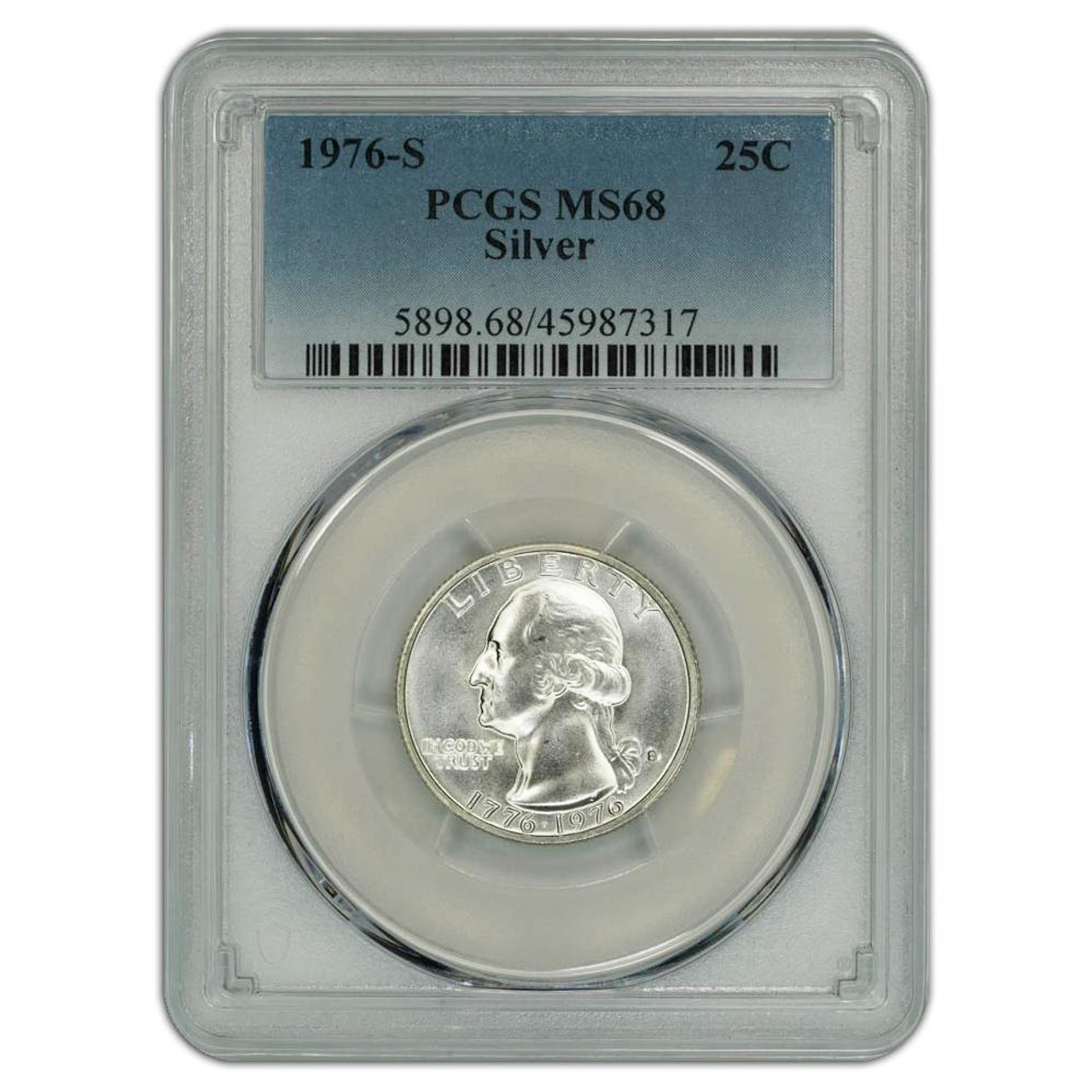 1976-S Silver Washington Quarter PCGS MS68 - Huge Savings