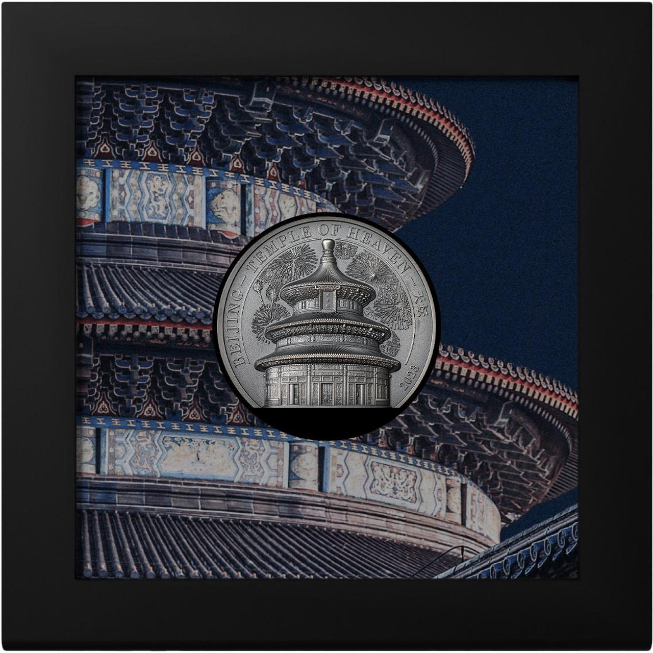 2023 Cook Islands $10 Beijing Temple of Heaven 2oz Antique Silver 