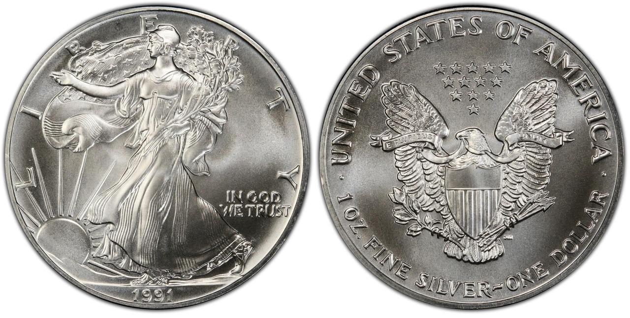 1991 Silver Eagle Brilliant Uncirculated
