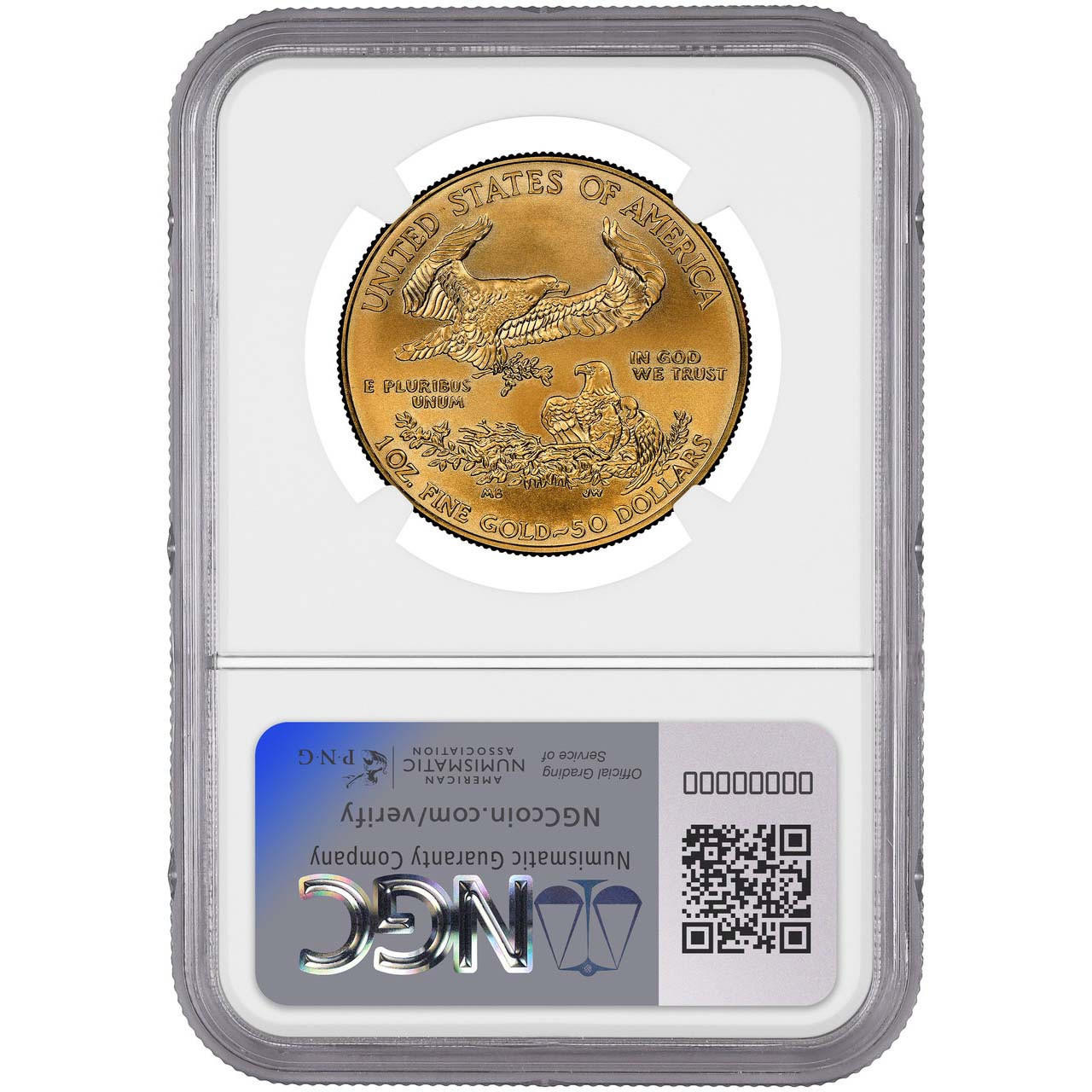 2008-W $50 Burnished Gold Eagle NGC MS70