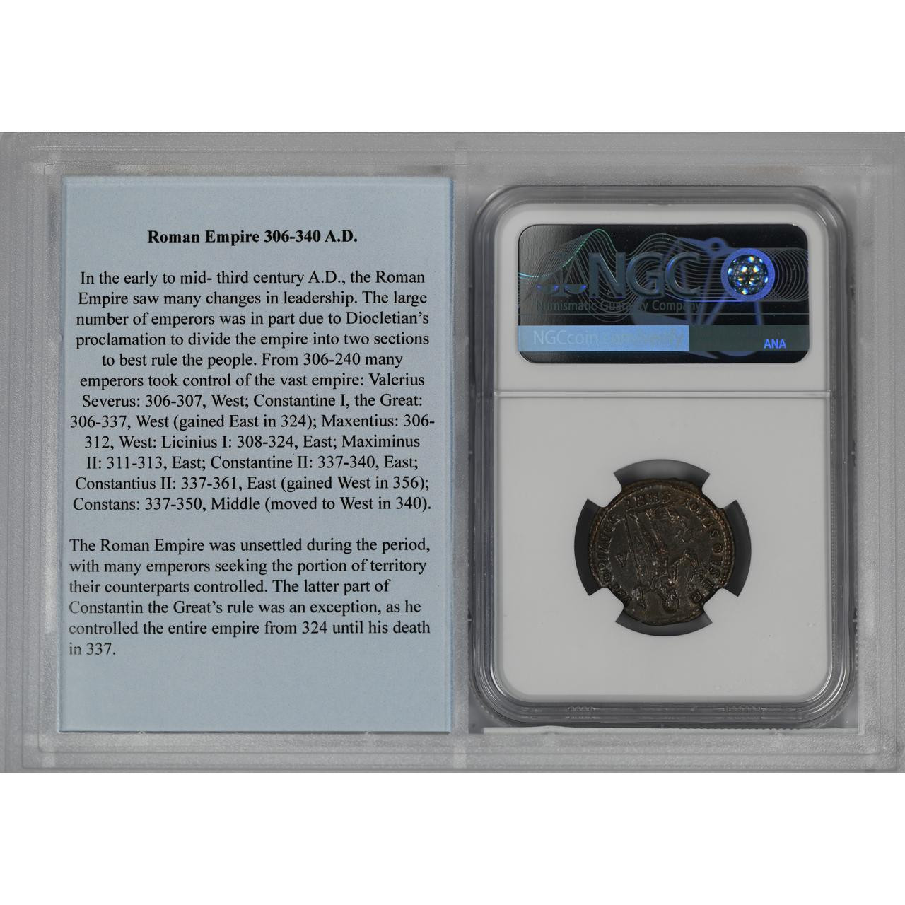 西暦286-310年ローマ帝国 マキシミアヌス BI Nummus NGC認証 ローマ BI Nummus Maximian (西暦 286 ～ 310 年) Ch VF NGC