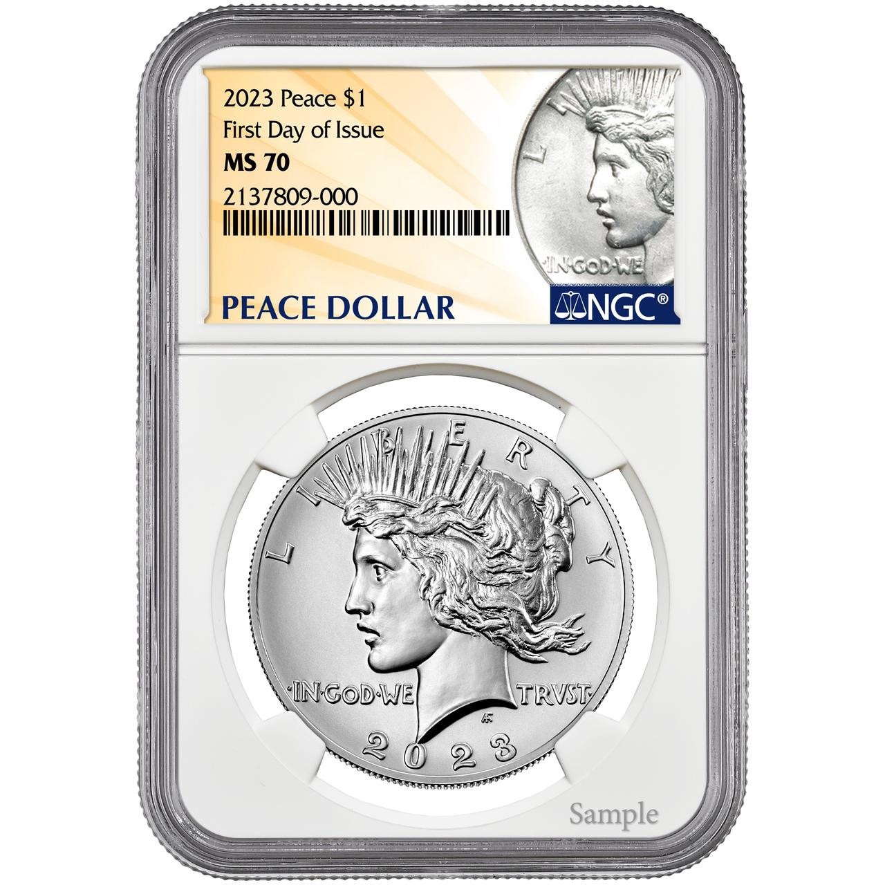 2023 Peace Dollar NGC MS70 First Day of Issue