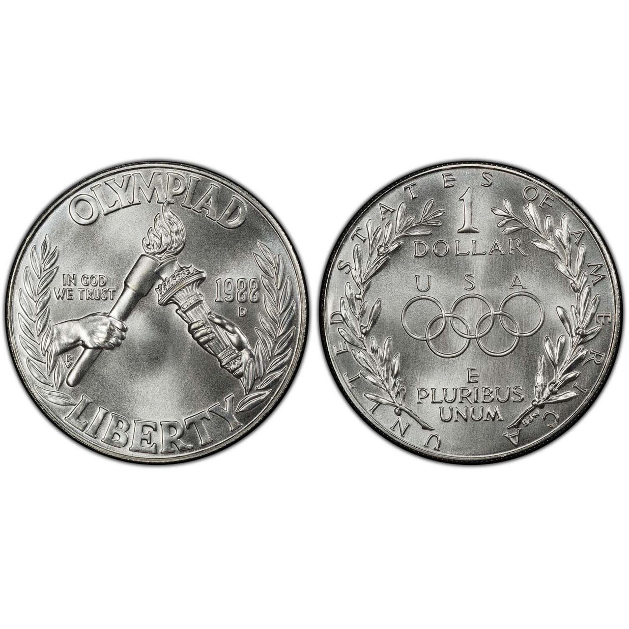 1988年 アメリカ オリンピック 記念 銀貨 $1 プルーフ（銀0.900