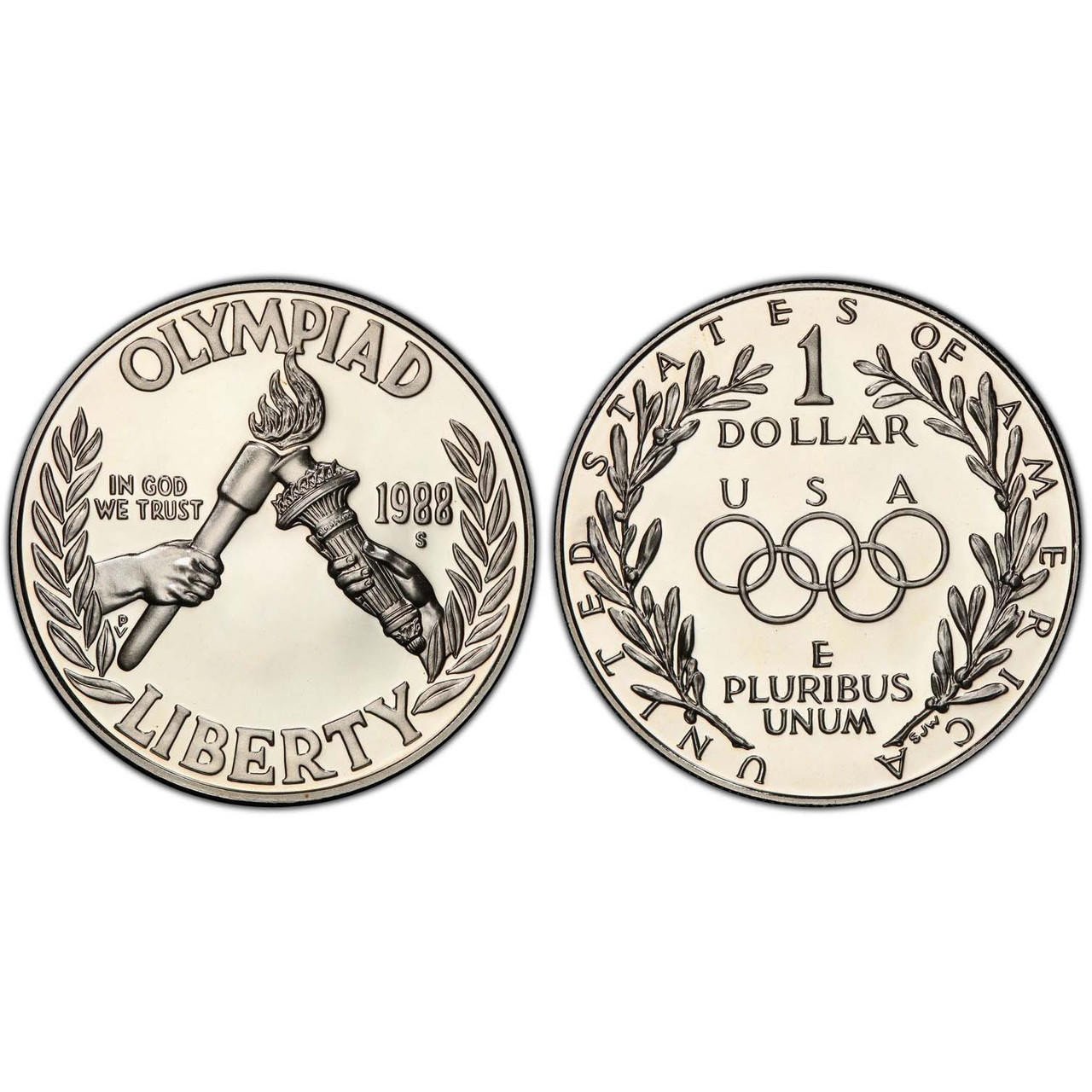 Bullionshark 1988 Olympic Dollar GEM Proof
