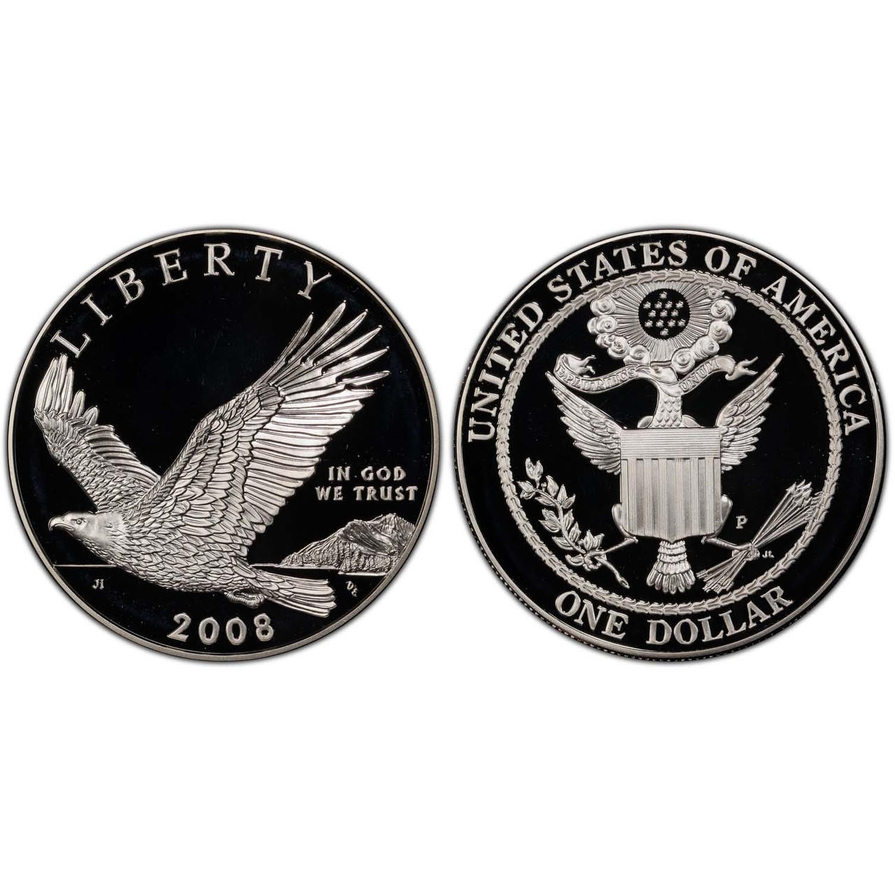 Bullionshark 2008 Bald Eagle Dollar GEM Proof