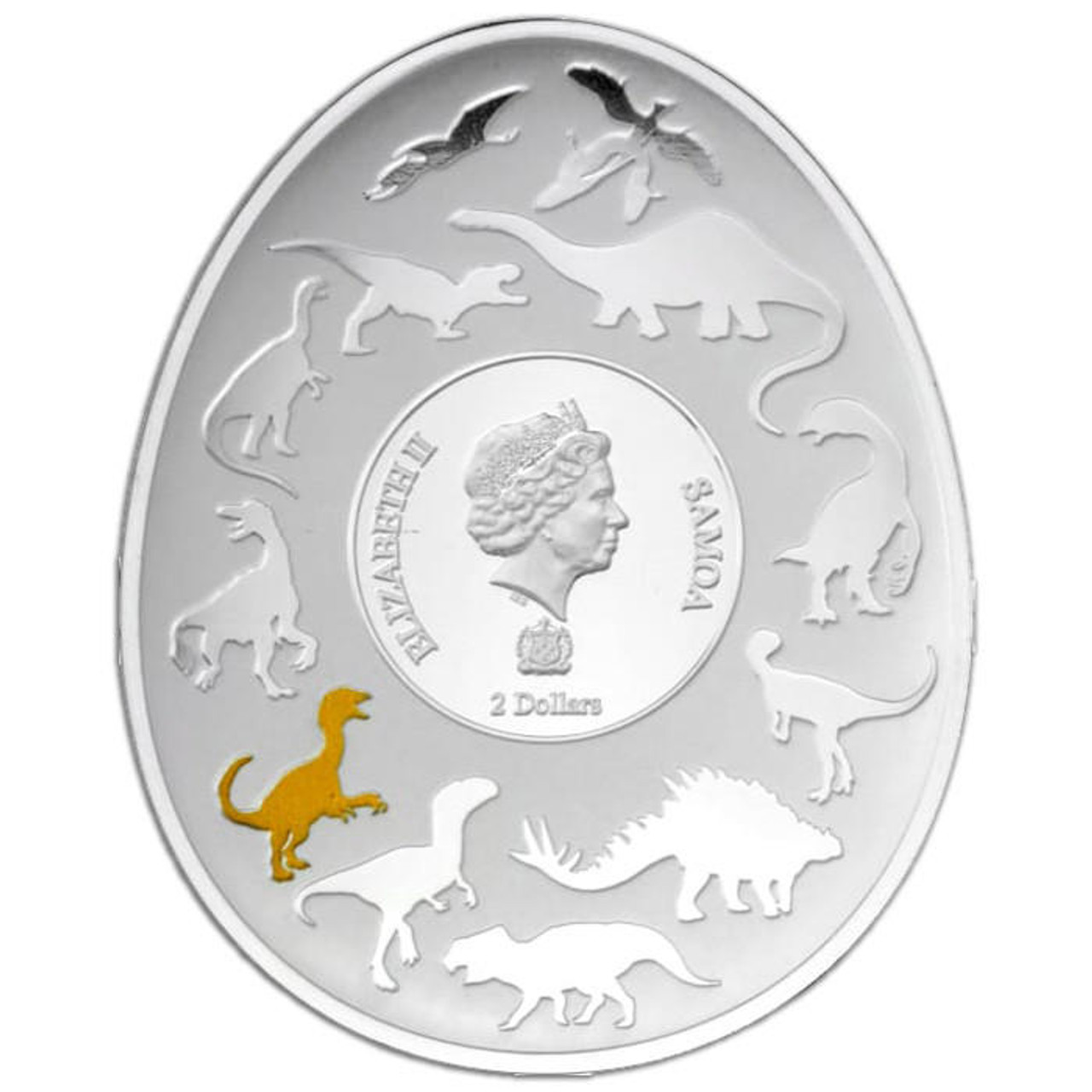 2023 1oz Samoa Dinosaurs in Asia - Neimongosaurus Yangi .999