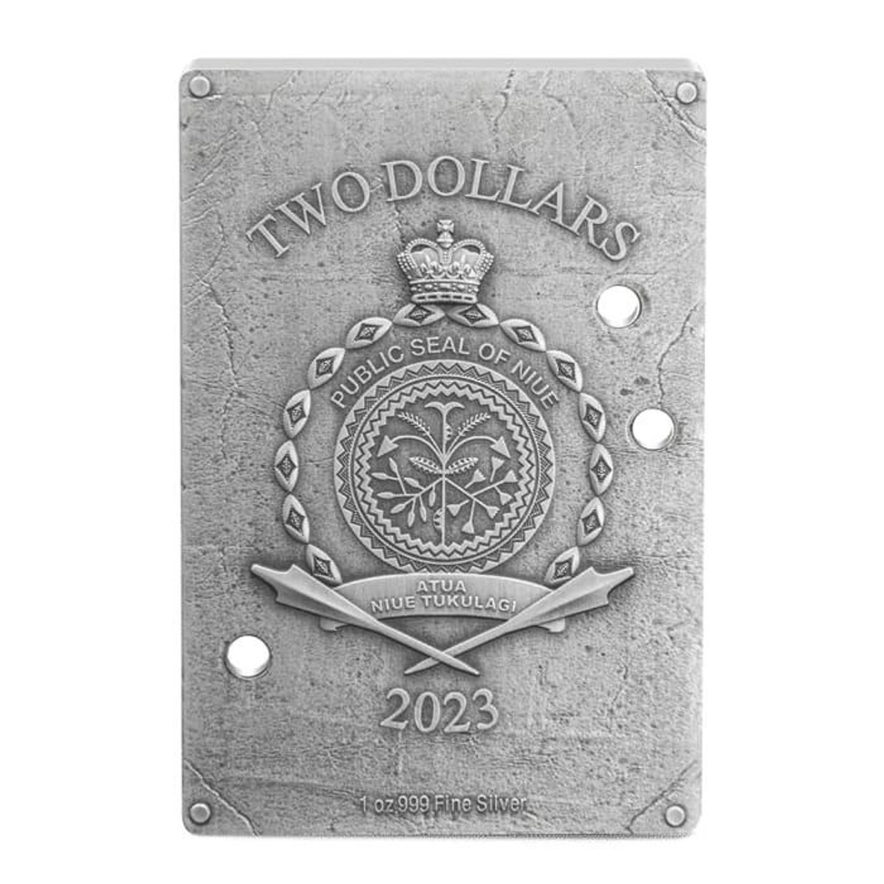 2023 1oz Niue Wild West - Billy The Kid .999 Silver Antiqued