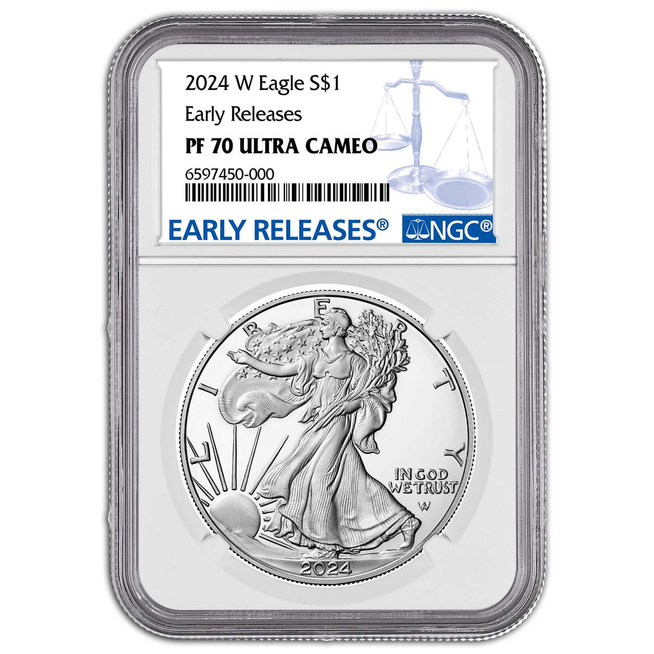 Bullionshark 2024-W Silver Eagle NGC PF70 UCAM - Early Releases