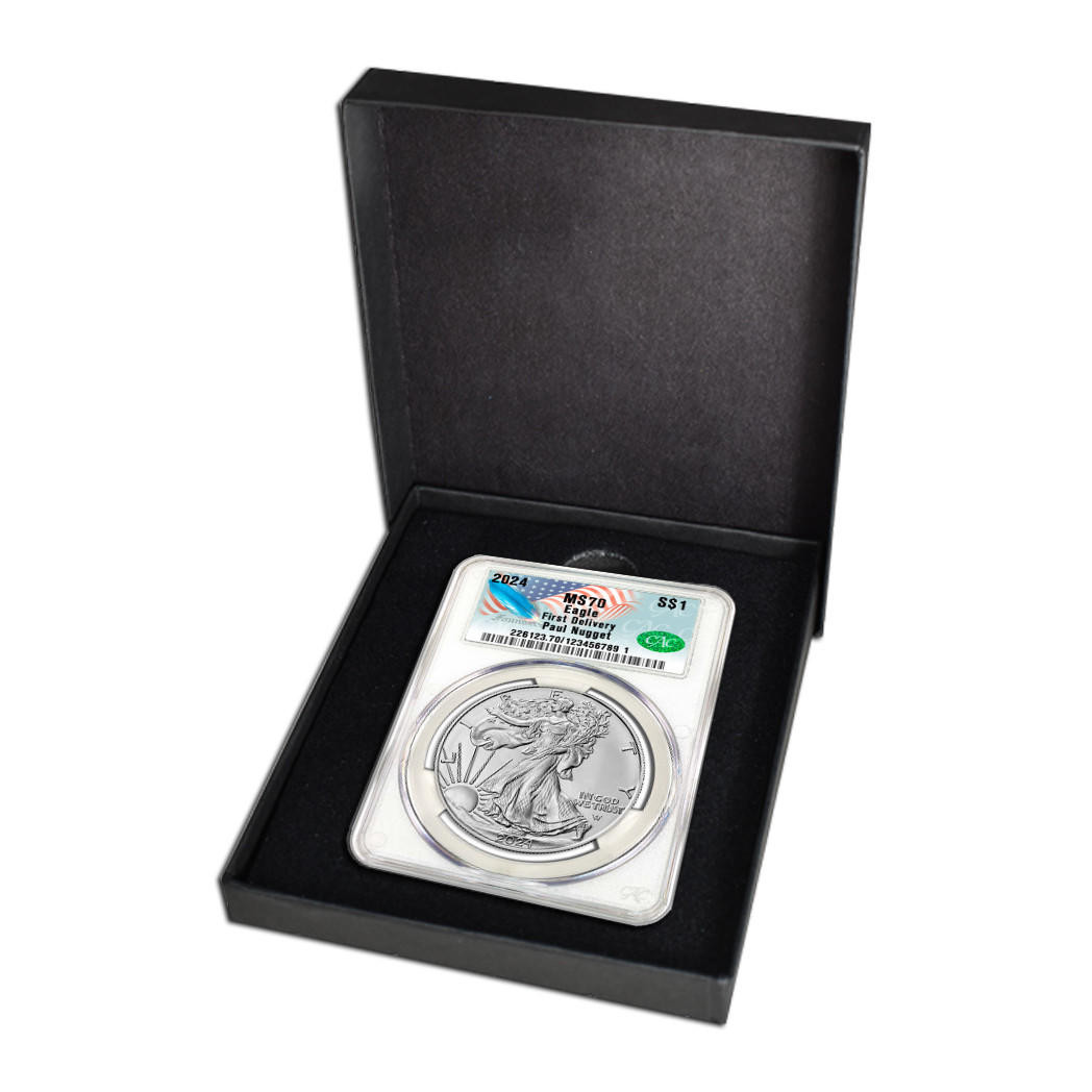 2024 $1 American Silver Eagle CAC MS70 First Delivery - Paul