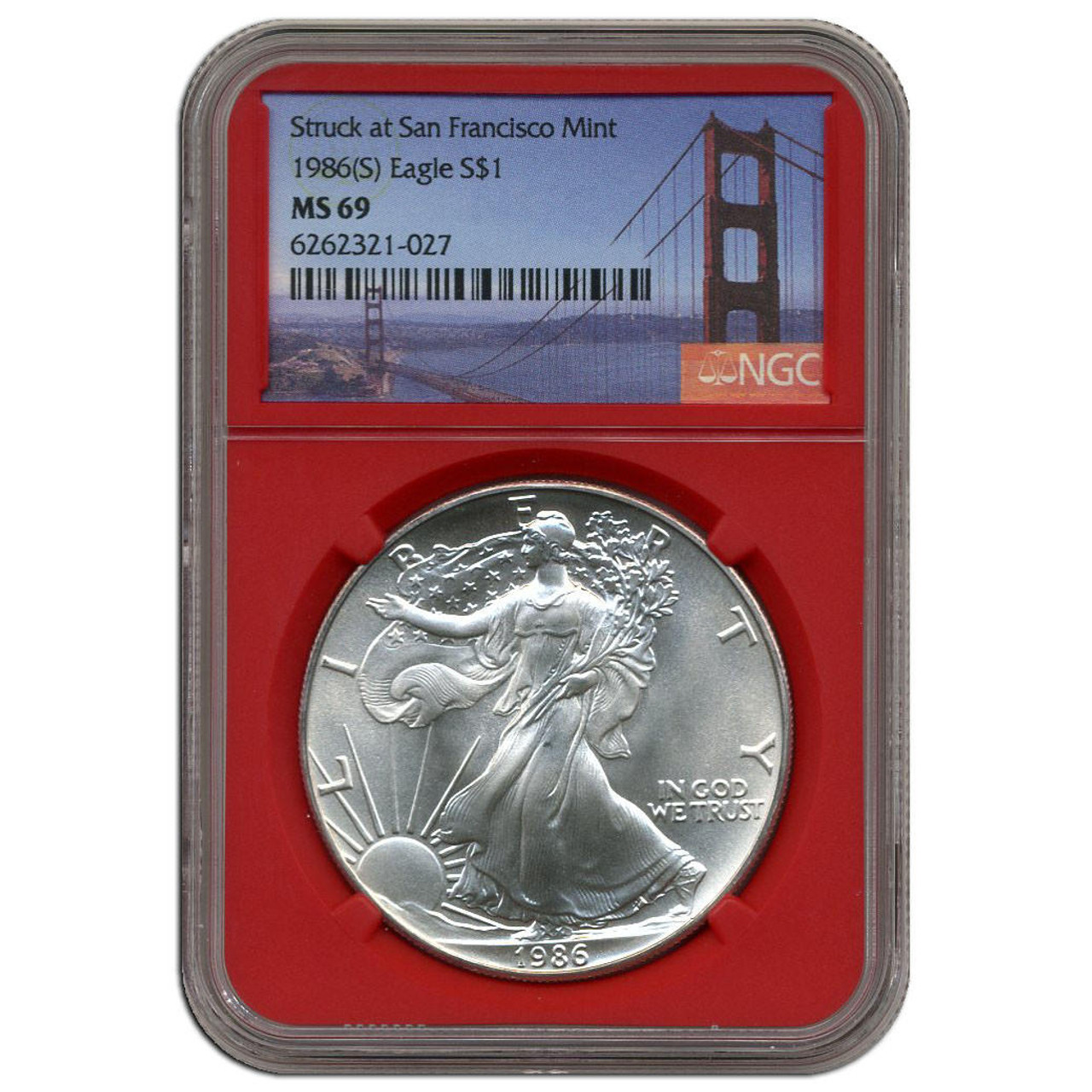 h*o様 1986 Silver Eagle MS 69 1986 (S) Silver Eagle NGC MS69 - Early Production (San Fran)