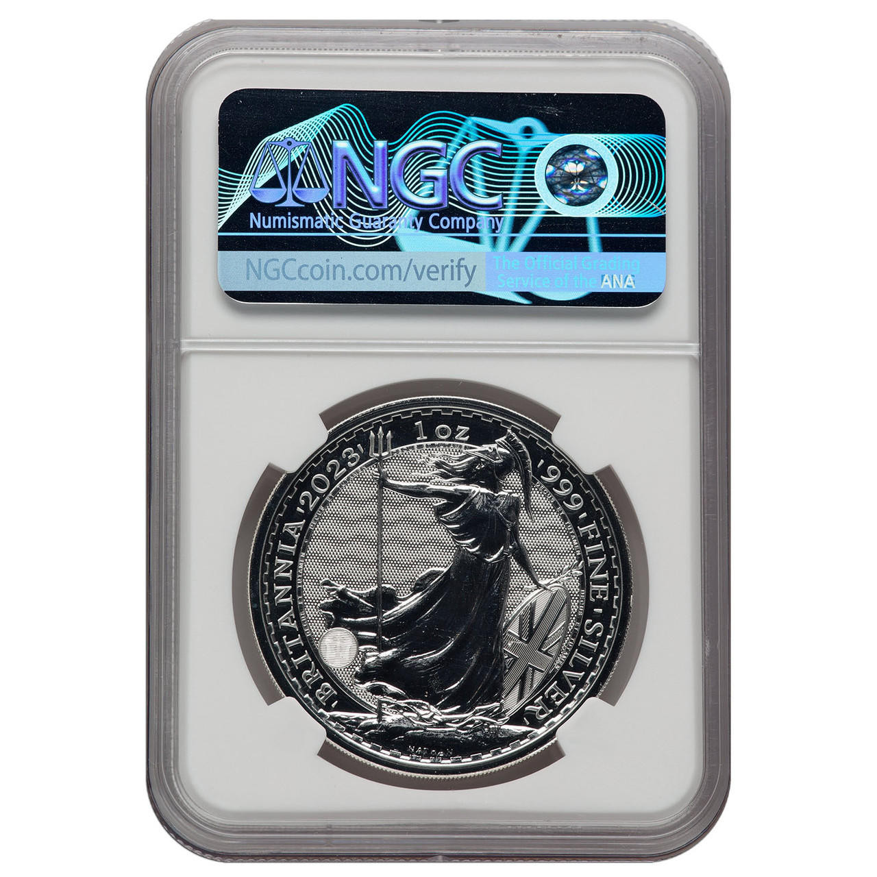 ●ONE BRILLIANT● UnaOB522Beige 5009360831 2023 1 oz Silver Britannia NGC MS69 - 1 of First 500 Struck