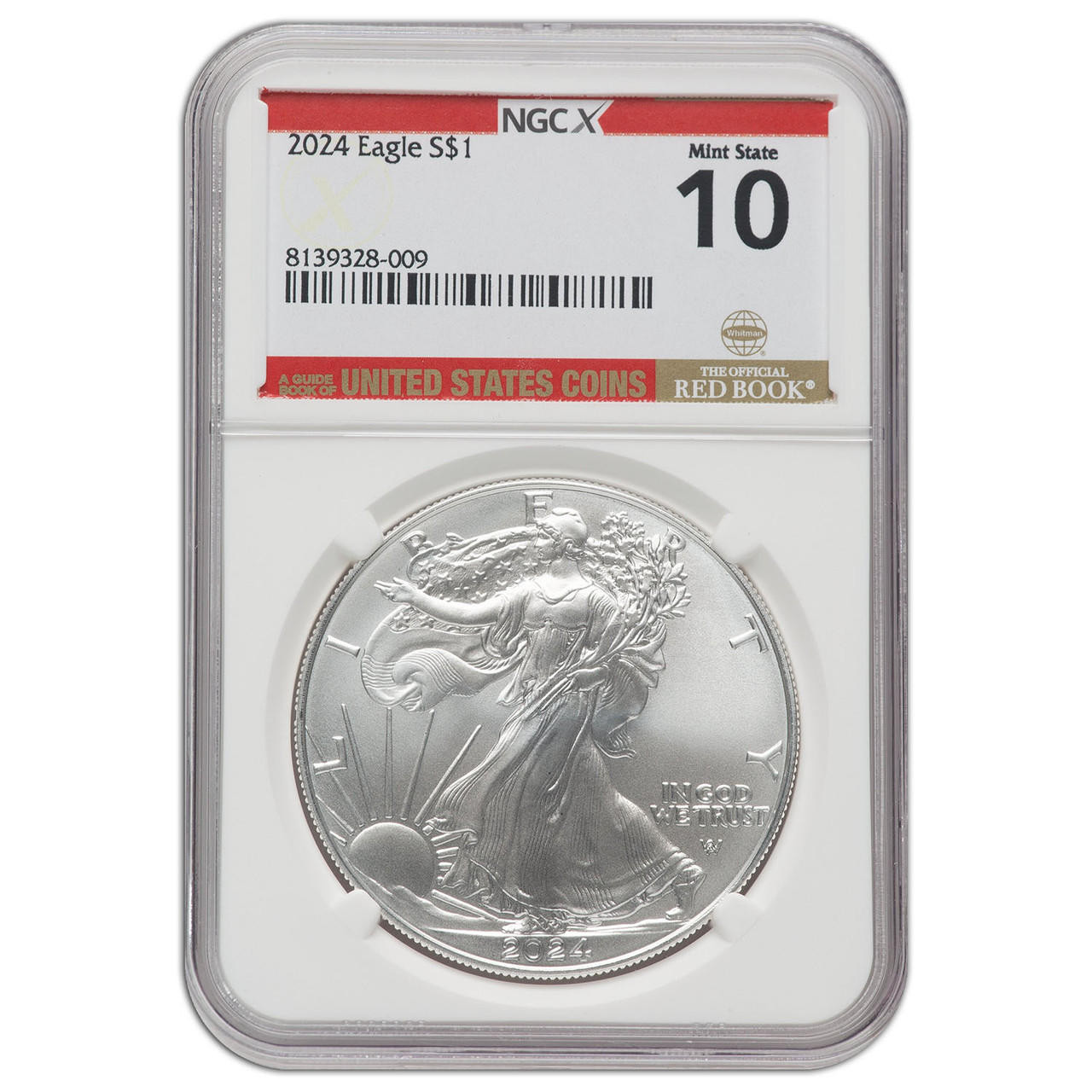 2024 Silver Eagle NGCX MS10 - Redbook Label