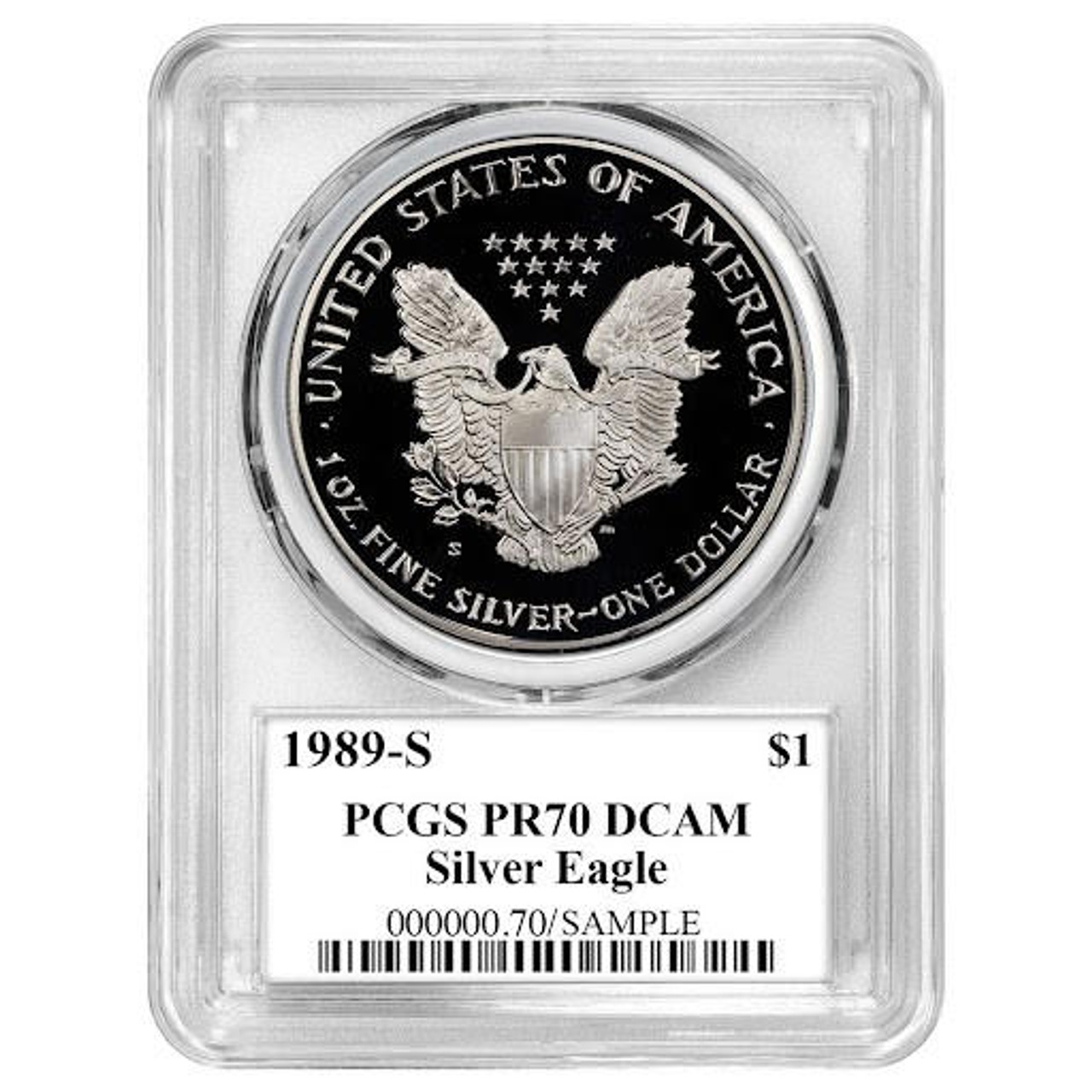 Buy 1989-S Silver Eagle PCGS PR70 Online - Proof Silver Eagle