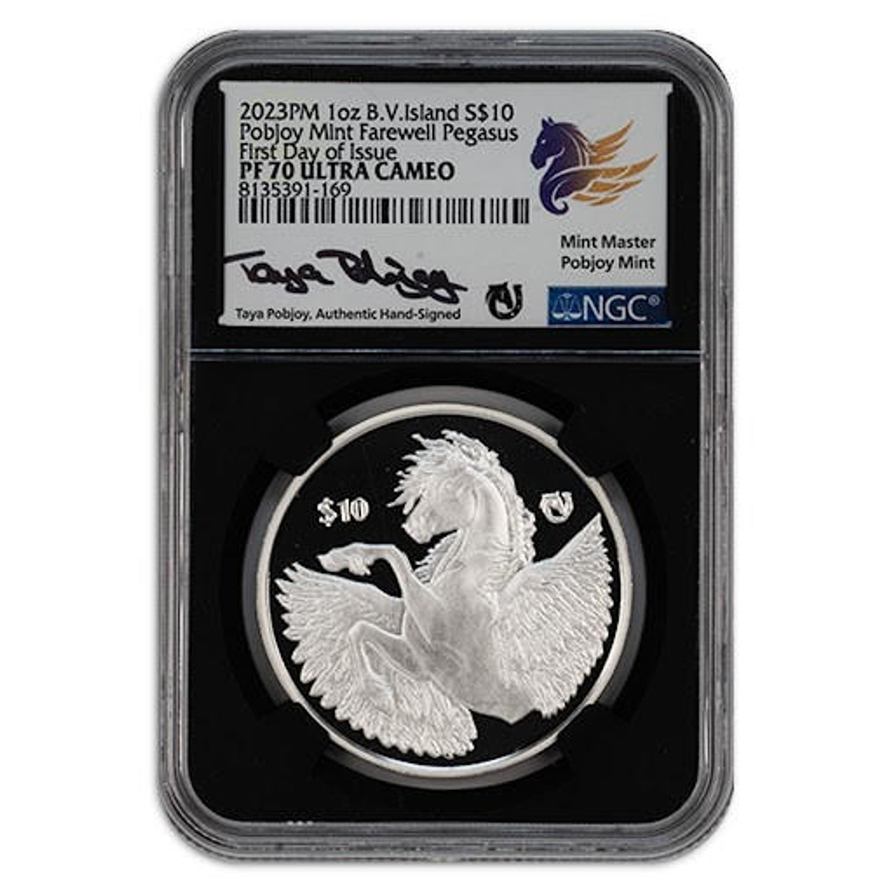 Buy 2023 $ 10 NGC PF70 Silver Pegasus Farewell Online