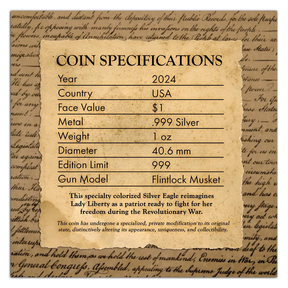 Buy 2024 SE Lady Liberty in Arms Revolutionary War Online